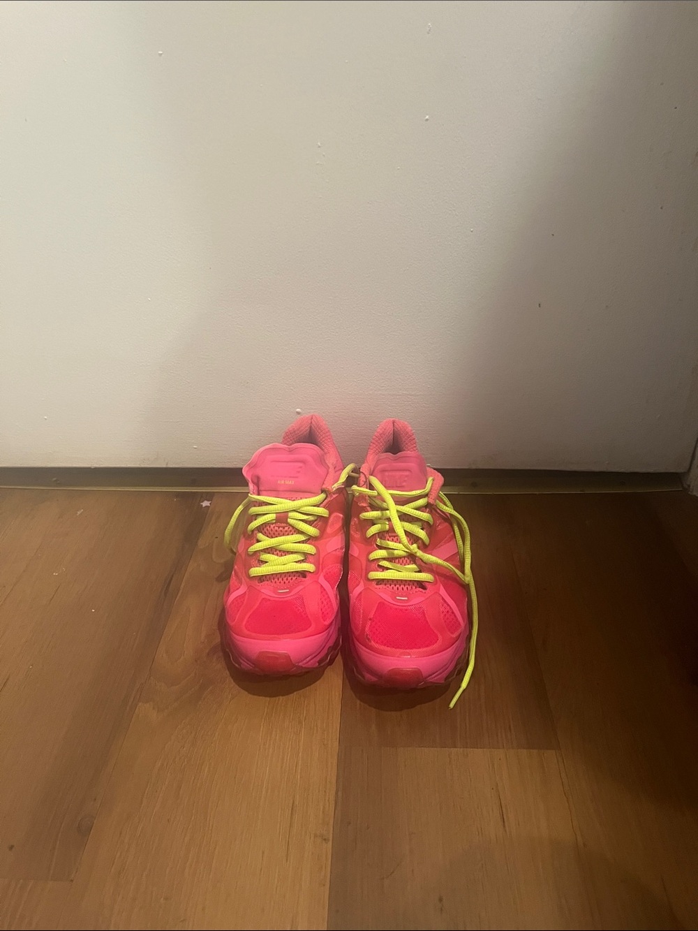 Nike Women’s Neon Pink Sneakers with Yellow Laces